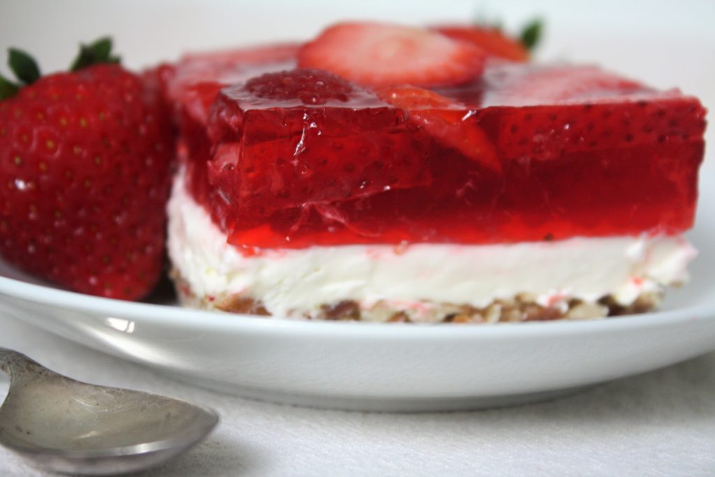 Strawberry Pretzel Jello Dessert - Nickel Plate Kitchen